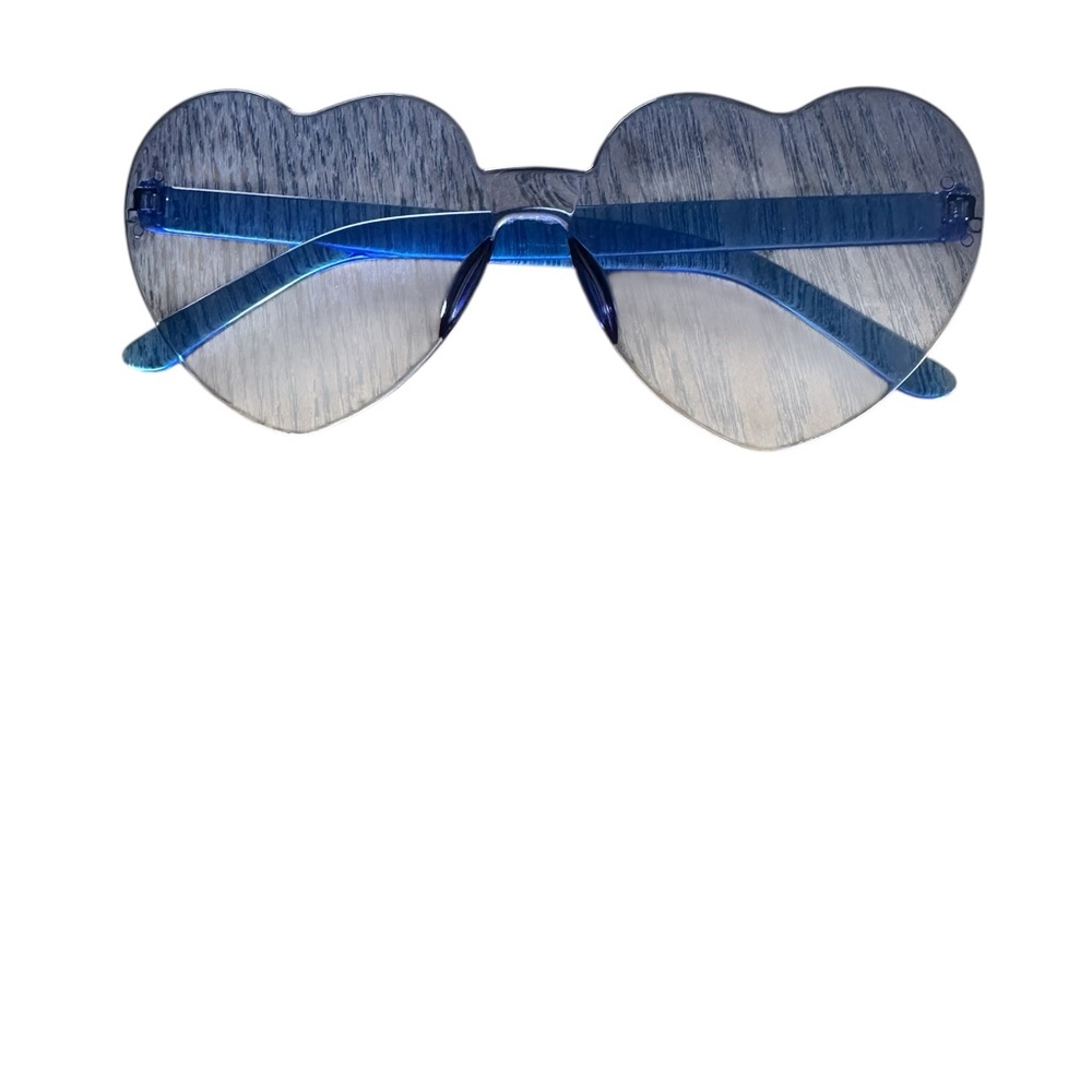 Heart-Shaped Blue Sunglasses